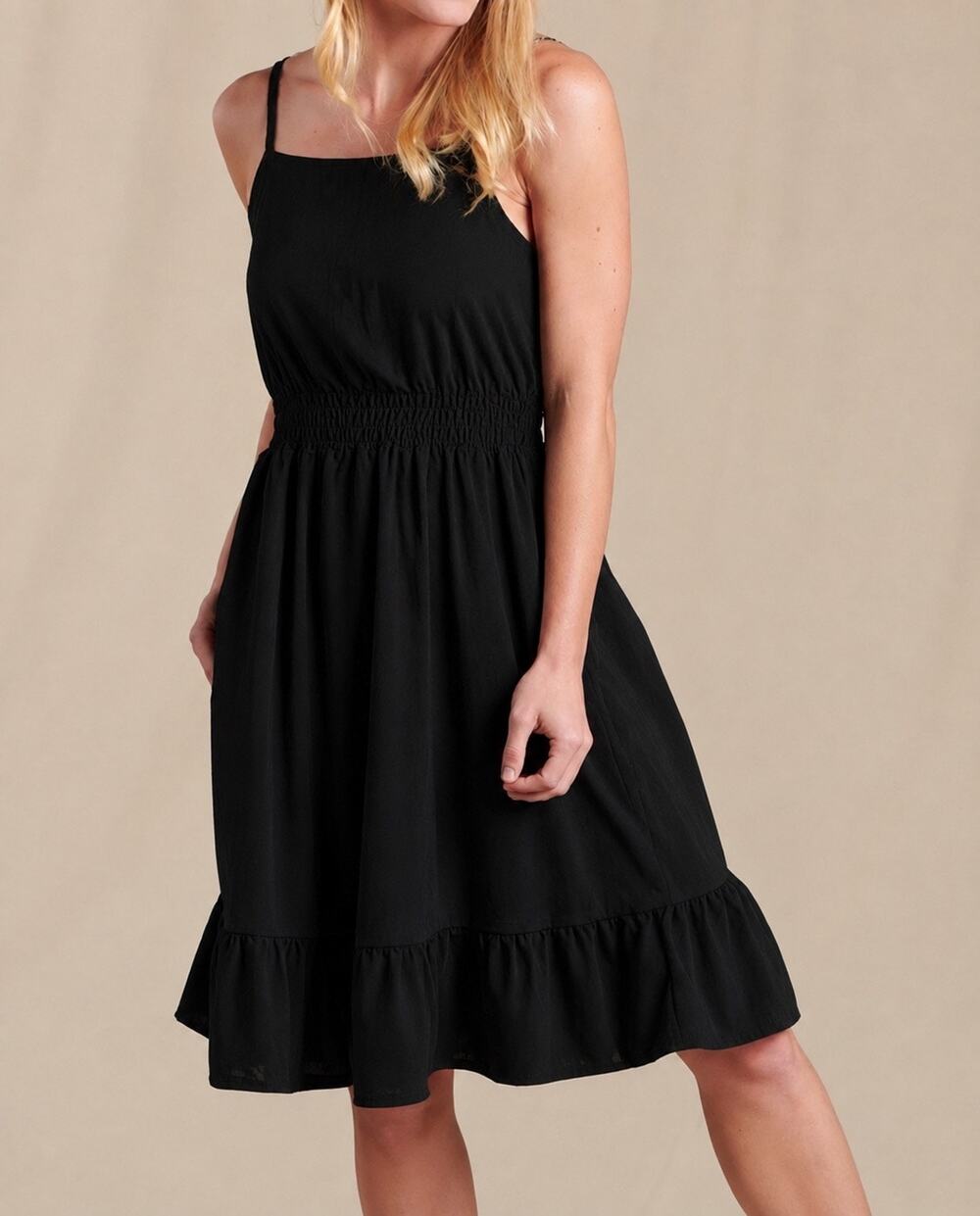 Toad & Co Sunkissed Bella Mini Dress Black Large Outdoors Sun Dress Beach Pool